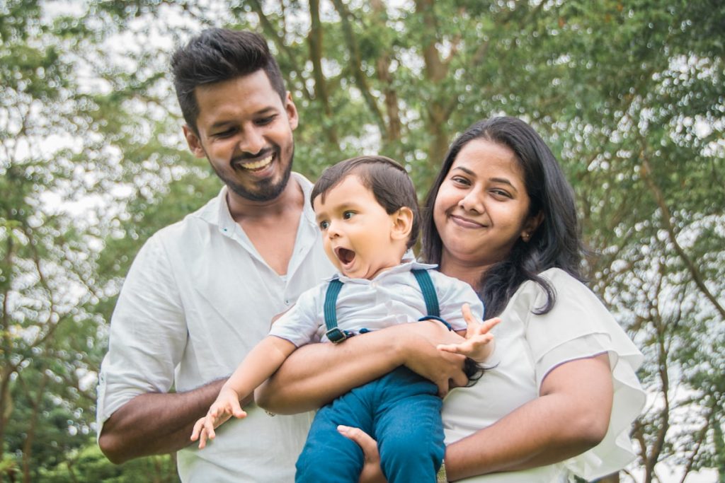 A happy family together